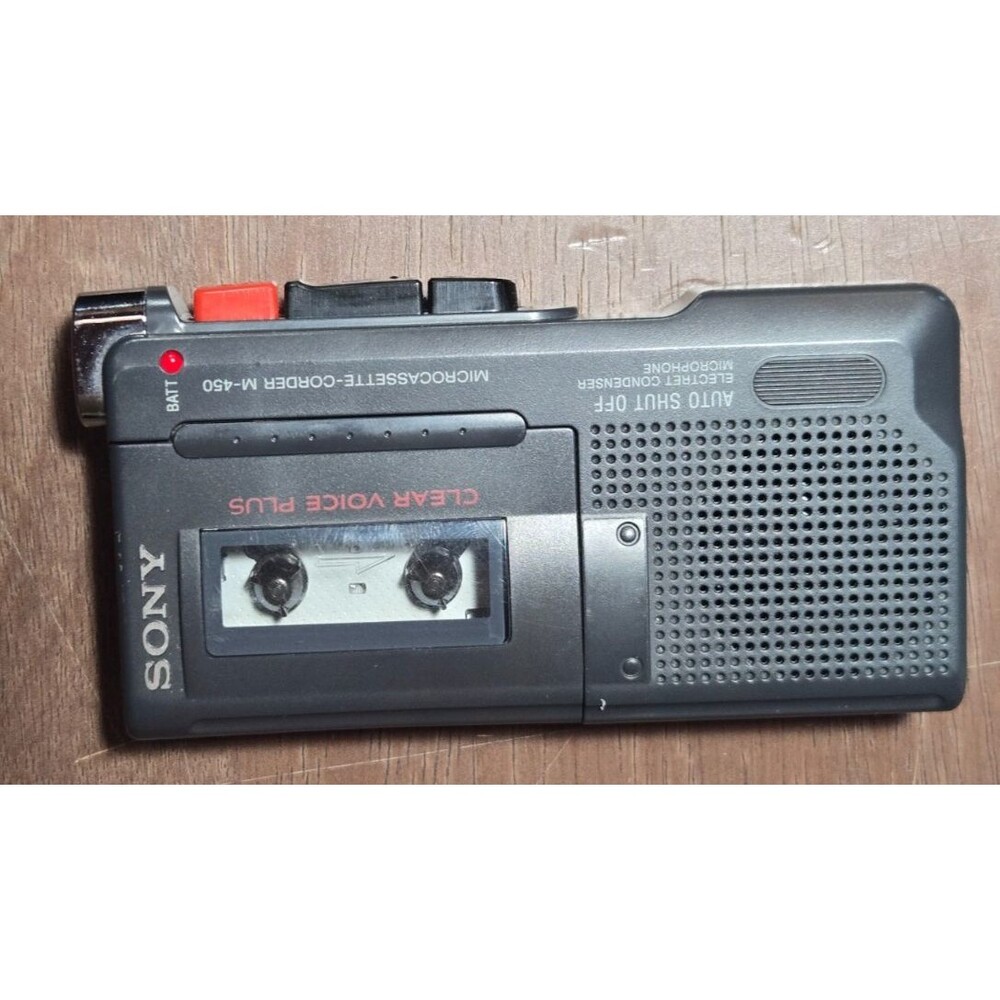 Sony M-450 Microcassette Handheld Voice Recorder Clear Voice Plus *UNTESTED*